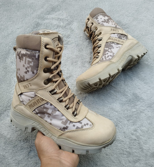 bota 013 camuflada beige cuero Carazzi23