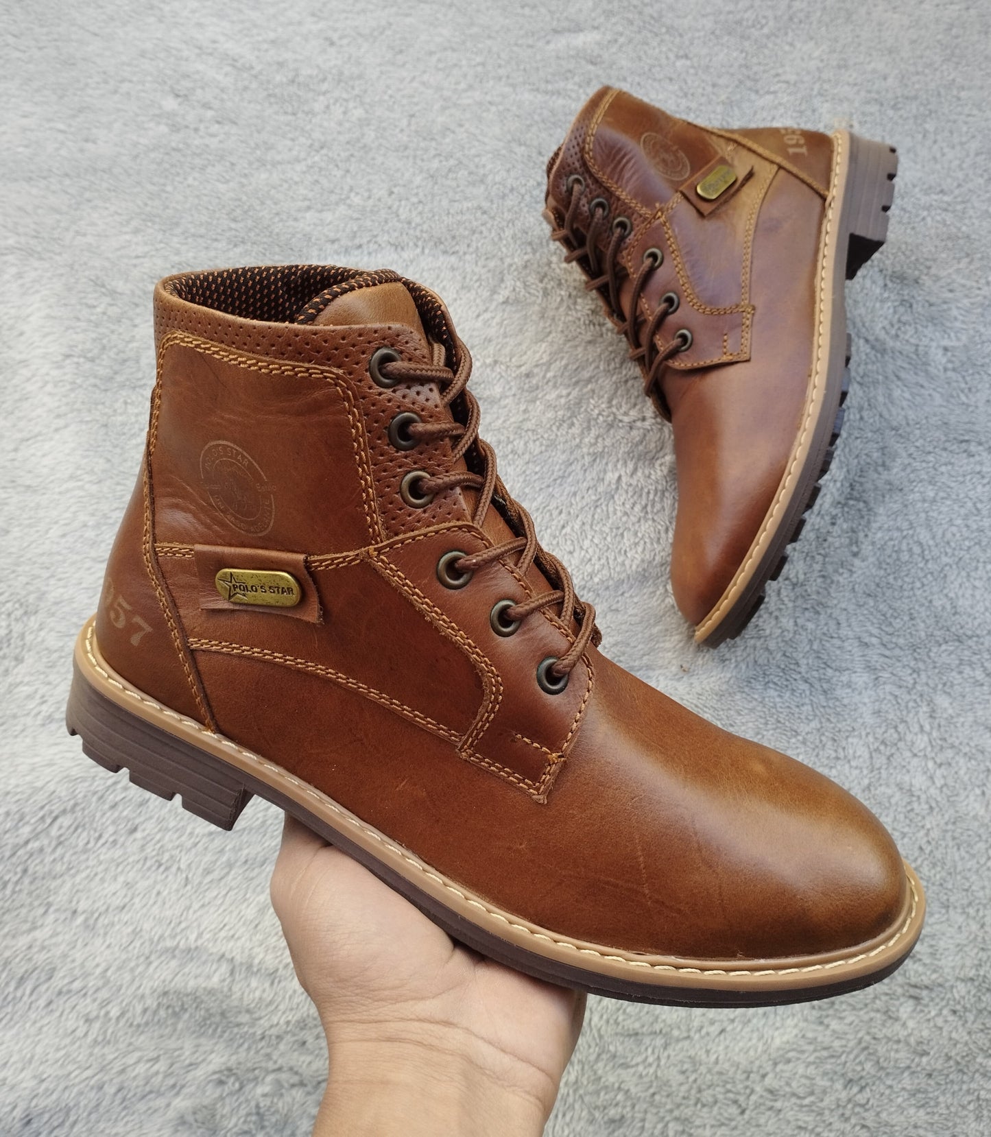 botin 01 coñac cuero Carazzi23