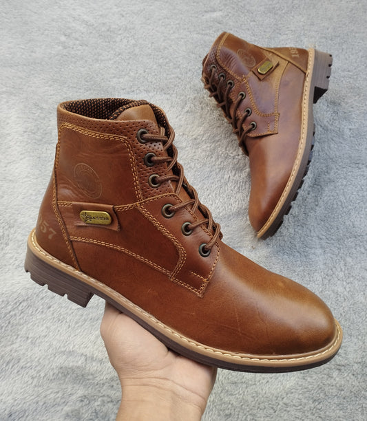 botin 01 coñac cuero Carazzi23