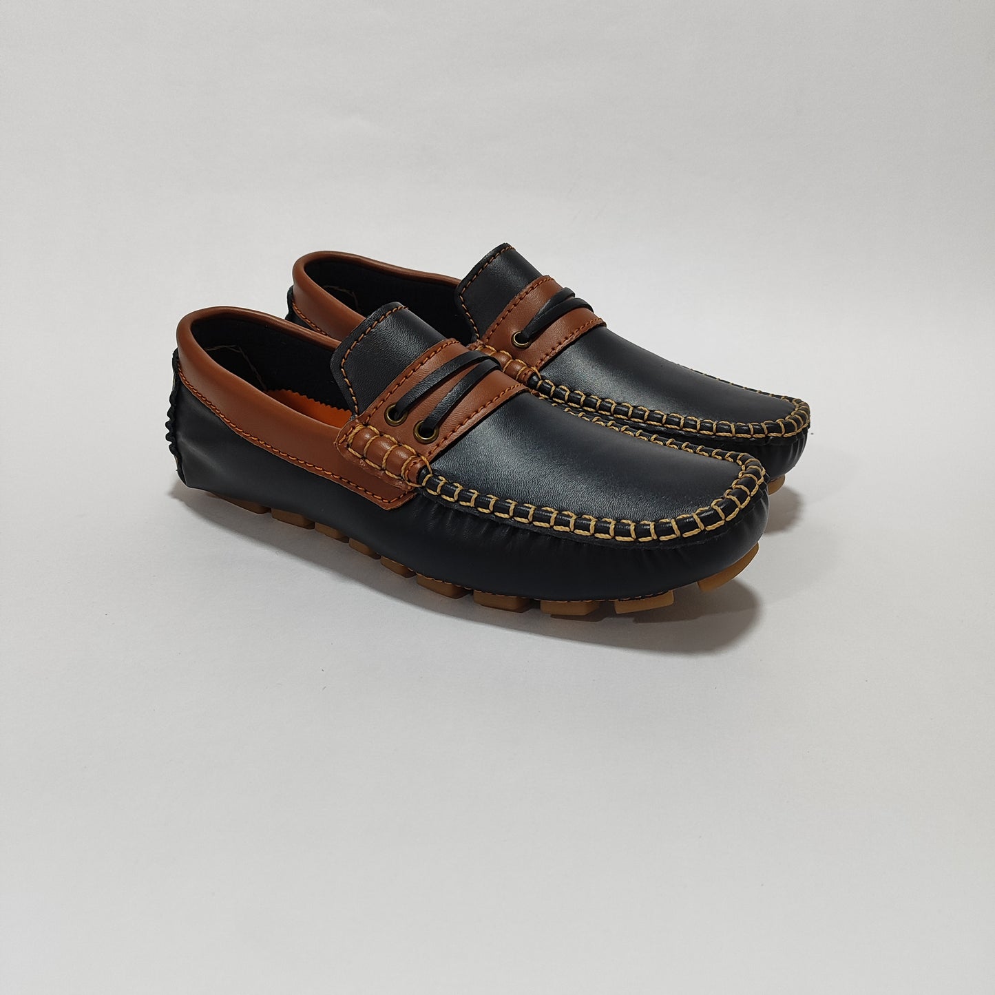 mocasin 204 azul x miel basecuero Carazzi23