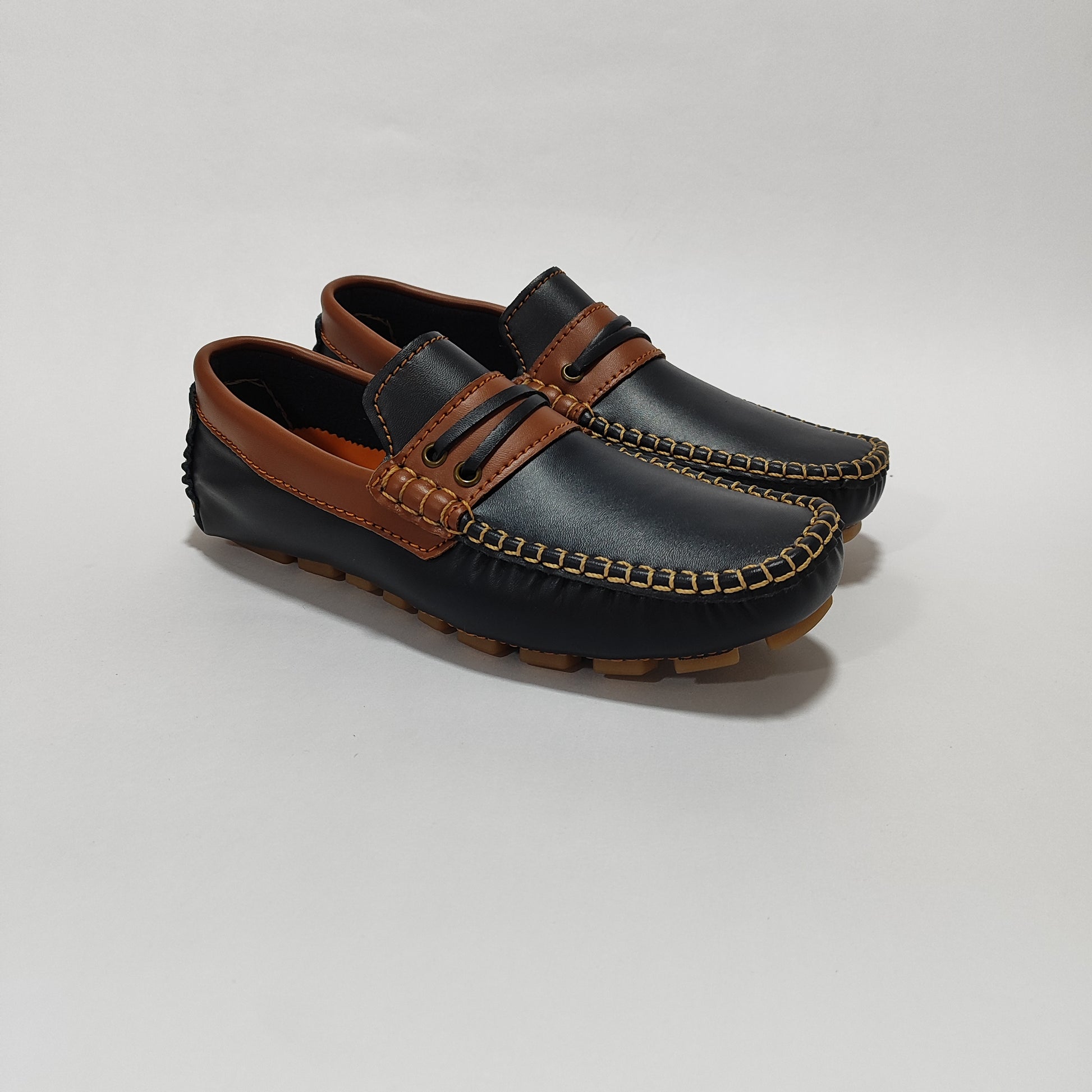 mocasin 204 azul x miel basecuero Carazzi23
