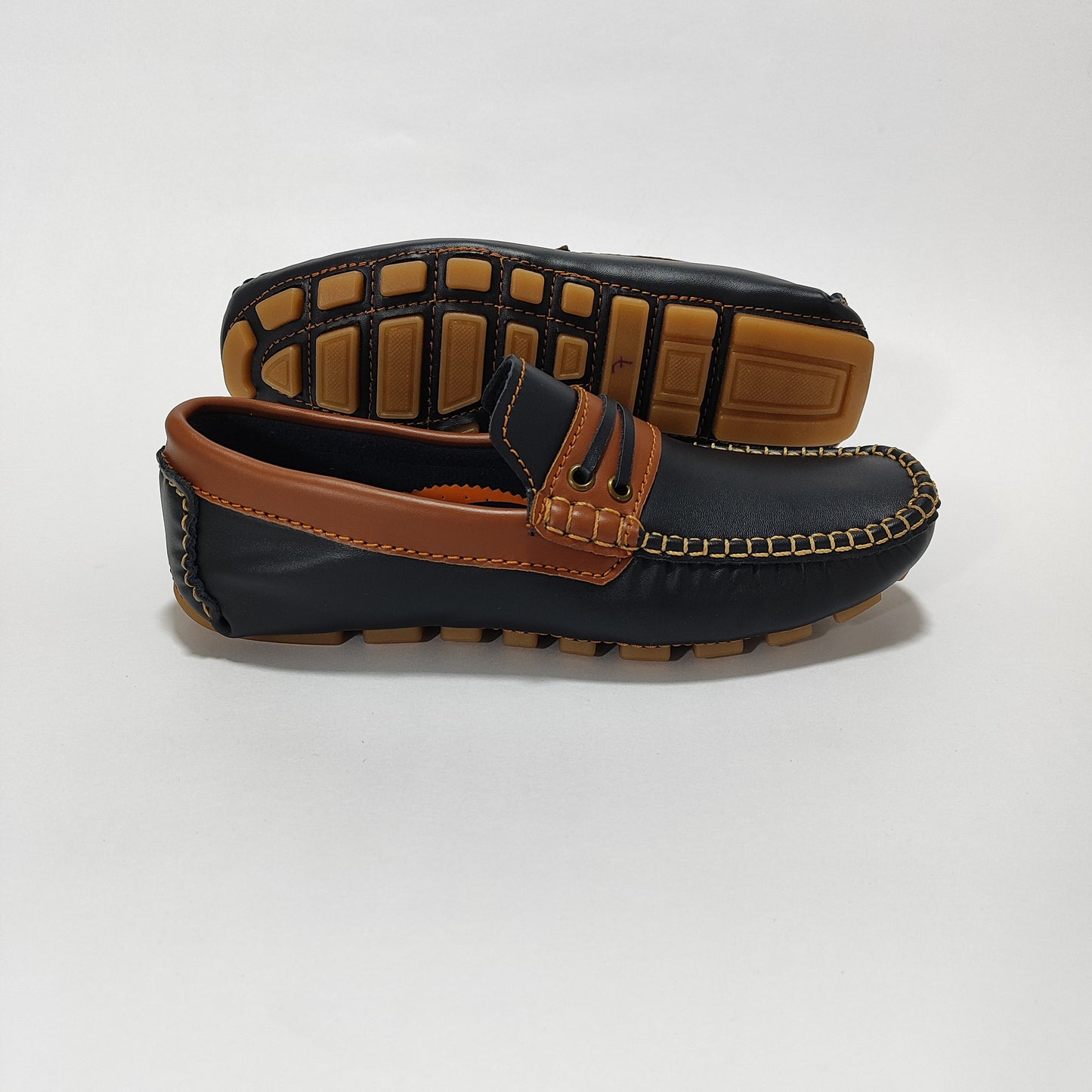 mocasin 204 azul x miel basecuero Carazzi23