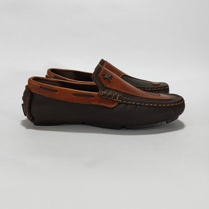 mocasin lp cafe x coñac cuero Carazzi23