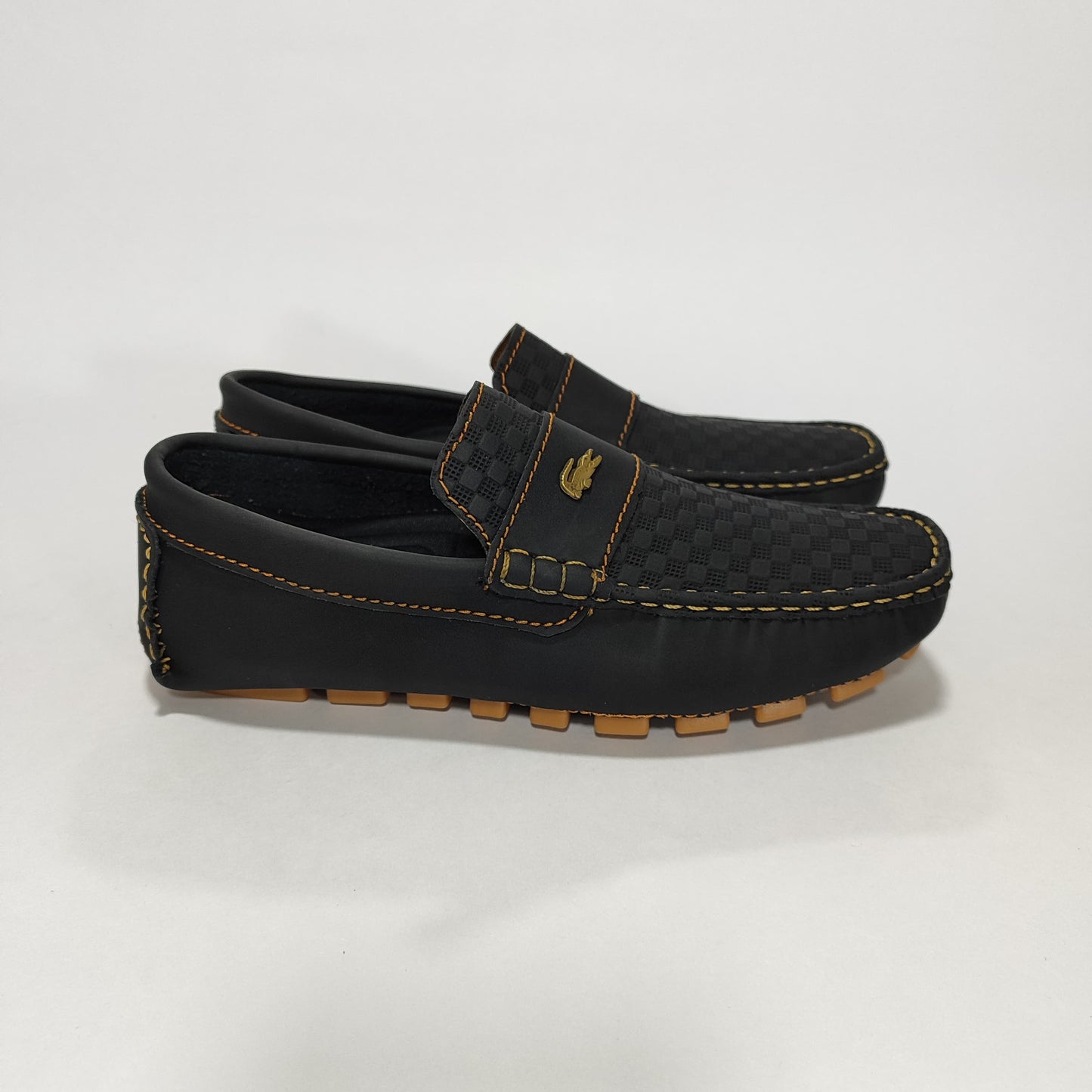 Mocasín negro x miel (213 Rep), vista lateral