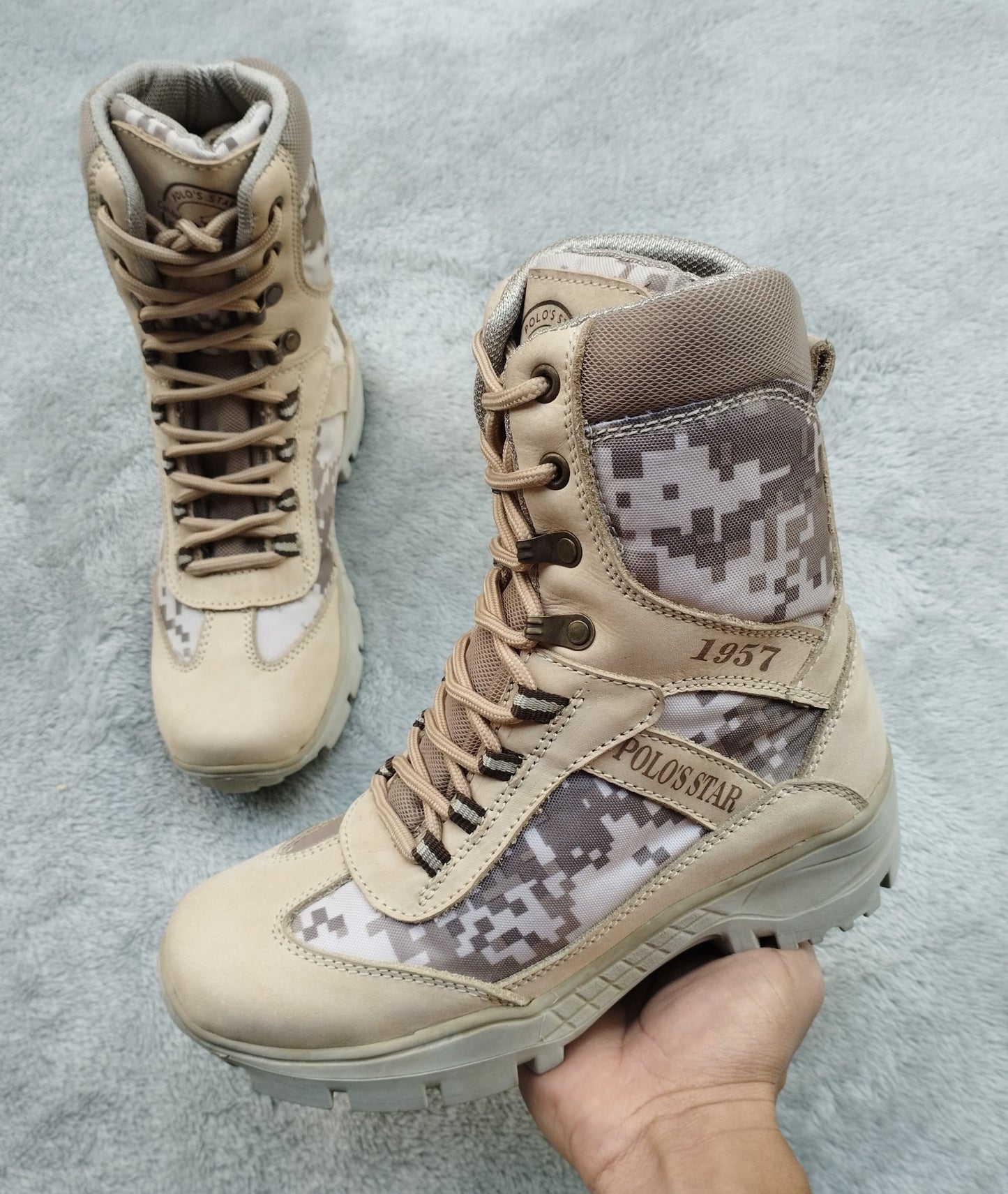 bota 013 camuflada beige cuero Carazzi23