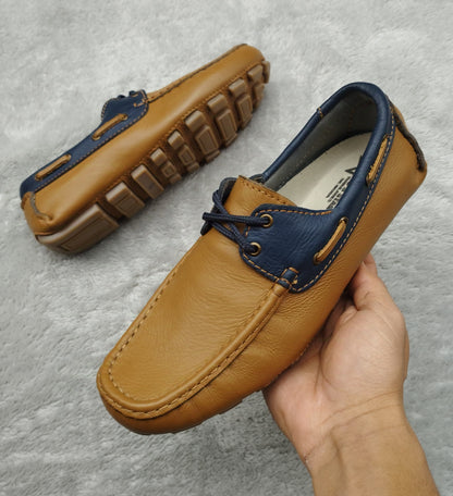 mocasin 224 miel x azul cuero Carazzi23